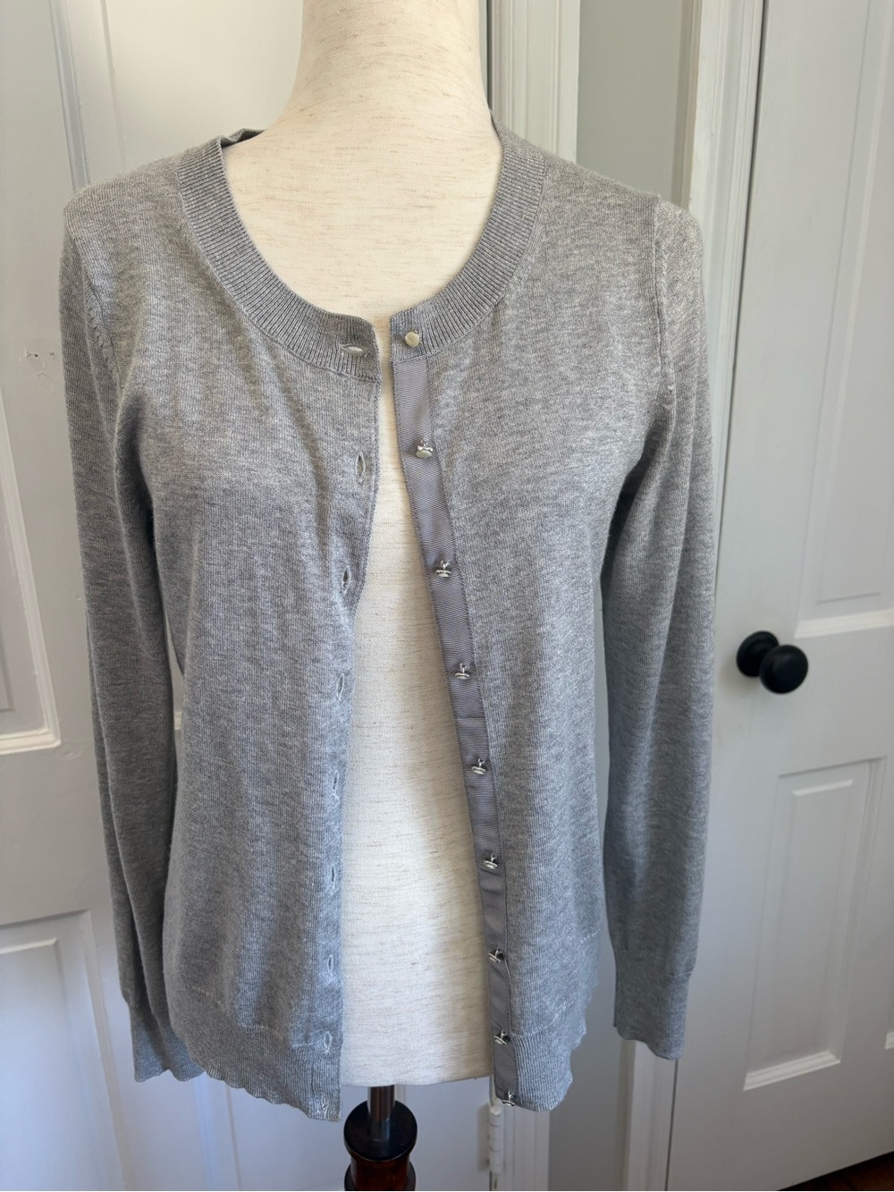 Banana Republic silk blend cardigan jewel buttons